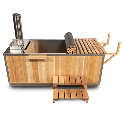Premium Starlight Wood Burning Hot Tub (w/ roll up cover) | Leisurecraft - CT372W