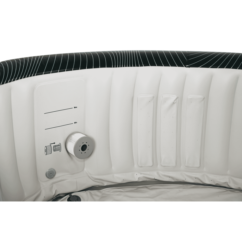 Premium Round Bubble Spa + LED Light Strip (6 pax) - METEOR Comfort Series | MSPA - C-ME062